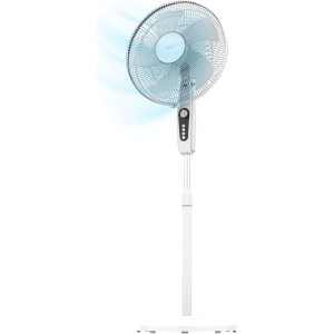 Cecotec Standventilator EnergySilence 515 MaxFlow White 45 W, 16 Zoll Durchmesser, 5 Klingen, 1-Stunden-Timer, 3 Geschwindigkeiten , Automatische Oszillation, Einstellbare Höhe, Weiß