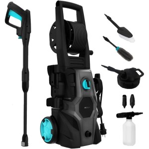 Cecotec Hochdruckreiniger HydroBoost 2000 Car&Garden Pro, 2000 W, Zuhause, Garten oder Auto, Durchfluss von 450 l/h, 150 bar Druck, Aluminium-Pumpe, Aktionsradius 14 m
