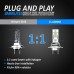 D-Lumina H7 LED Canbus Bulb 100W 16000LM, 6500K 400% Bright, 1:1 Design Replacement Halogen Lamp, Works For Both Lenticular and Without Lenticulars, Pack of 2