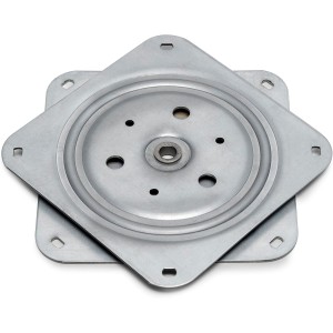Emuca - 360 Degree Rotating Furniture TV Monitor Base Zinc Plated Steel