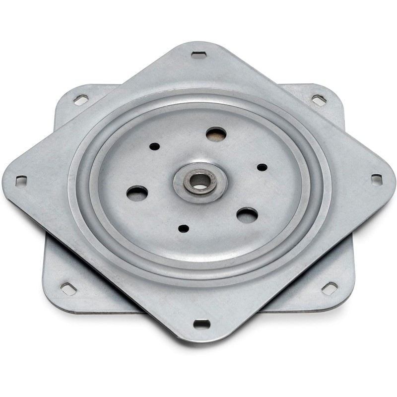 Emuca - 360 Degree Rotating Furniture TV Monitor Base Zinc Plated Steel