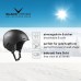 Black Crevice Gerlos Ski Helmet, Breathable Ski Helmet for Men and Women with Ventilation Openings, High-Quality Unisex Ski Helmet, Adjustable Ski Helmet with Ski Goggles Holder