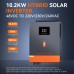 PowMr 10.2 kW Hybrid Inverter 48 V DC to 220 V/230 V AC MPPT Solar Inverter with 180 A MPPT Solar Charge Controller Max PV Input 500 VDC Works with Lead Acid and Lithium Batteries
