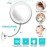 Cosmetic Mirror LED Illuminated with 10x Magnification Touch Switch USB Charging Adjustable Makeup Mirror LED Light and Suction Cup 360 Degree Swan Neck Travel Bathroom (White)