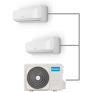 Olimpia Splendid OS-C/SAALH14EIA Aryal S2 E Dual Inverter 14 (9000 + 12 000 btu/h), Dual Split, газ R32, клас на енергийна ефективност A++/A+, вграден Wi-Fi комплект, Pure System