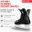 ATTABO Men's Hockey Ice Skates in Black, Size 41-46 EU, Ice Hockey Skates with Lacing, Ice Skates Men with Stainless Steel Blade, Ice Skates for Beginners up to 100 kg, Comfortable and Warm