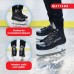 ATTABO Men's Hockey Ice Skates in Black, Size 41-46 EU, Ice Hockey Skates with Lacing, Ice Skates Men with Stainless Steel Blade, Ice Skates for Beginners up to 100 kg, Comfortable and Warm