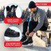ATTABO Men's Hockey Ice Skates in Black, Size 41-46 EU, Ice Hockey Skates with Lacing, Ice Skates Men with Stainless Steel Blade, Ice Skates for Beginners up to 100 kg, Comfortable and Warm