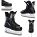 ATTABO Men's Hockey Ice Skates in Black, Size 41-46 EU, Ice Hockey Skates with Lacing, Ice Skates Men with Stainless Steel Blade, Ice Skates for Beginners up to 100 kg, Comfortable and Warm