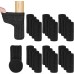 OSDUE Chair Socks, Pack of 24 Elastic Furniture Socks, Knitted, Felt Chair Leg Caps, Thick Base, Non-Slip Pads for Furniture, Table, Floor Protection, Avoid Scratches and Noises (Black)