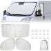 PEESHON Set of 3 Windscreen Cover Technical Insulation Mat for Replacement Fiat Ducato 2006-2021, Sun Visor Windscreen Cover, Thermal Mat Set