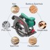 HYCHIKA Handheld Circular Saw, 1300 W 4500 RPM Circular Saw 185 mm, Powerful Motor, Cutting Depth 65 mm (90º), 45 mm (45º), Guide Rail, Dust Extraction, for Cutting Wood/Plastic