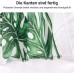 Lerores Shower Curtain, 180 x 180 cm, Green Leaves, Weighted Hem, Anti-Mould Textile, Water-Repellent, Washable Polyester Fabric Bath Curtains with Eyelets and 12 Shower Curtain Rings for Bathroom,