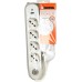 BTicino Poker Electric Power Strip with 4 Universal Sockets P40 Schuko Standard German, 2 USB Sockets with 3500 Ma Type A-C, 1.5 m Cable with Plug, 3500 W, White