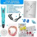 3D Pen + Italian Instruction and Instructions + PLA 12 Colours (2 Fluo) - Professional 3D Pen, 3D Pen for Kids