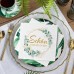 Sprinlot Pack of 40 Serviettes Schön Dass Du Da Bist, Serviettes Wedding Birthday Eucalyptus, Napkins Sage Green, Napkins Eucalyptus Green, Birthday Napkins Christening Communion Table Decoration