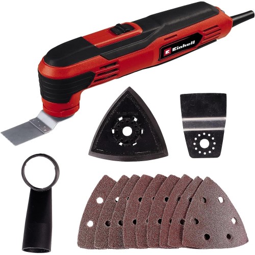Einhell TC-MG 250 CE Multifunction Tool (250 W, 22,000 to 40,000 min^-1 Oscillation Speed, Magnetic Tool Holder, Speed Electronics, Includes Accessories)