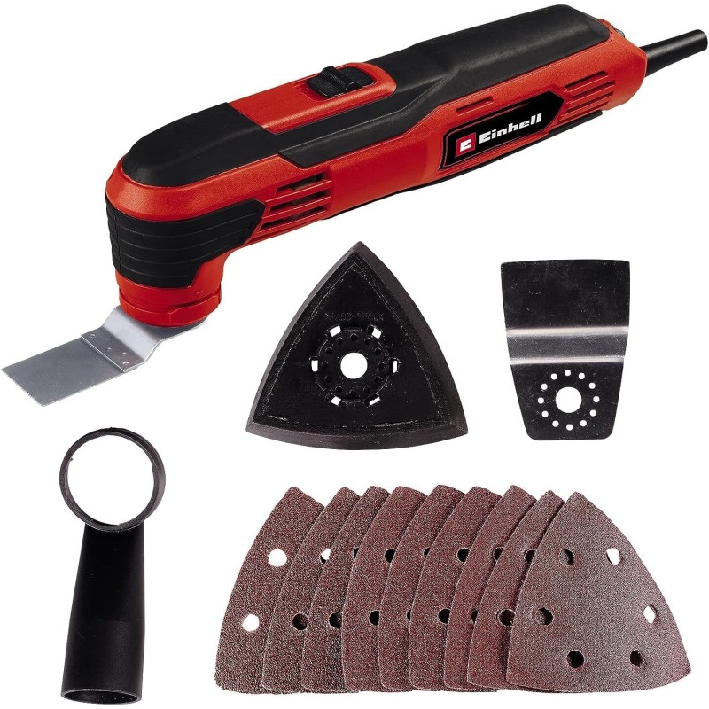 Einhell TC-MG 250 CE Multifunction Tool (250 W, 22,000 to 40,000 min^-1 Oscillation Speed, Magnetic Tool Holder, Speed Electronics, Includes Accessories)