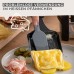 Fackelmann Statement Spatula for Raclette Set of 4 - Scraper with Ergonomic Handle and Thumb Recess - Raclette Slider in Practical Pack of 4 - Approx. 15.5 x 4 x 1 cm, Grey
