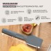 Fackelmann Statement Spatula for Raclette Set of 4 - Scraper with Ergonomic Handle and Thumb Recess - Raclette Slider in Practical Pack of 4 - Approx. 15.5 x 4 x 1 cm, Grey