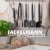 Fackelmann Statement Spatula for Raclette Set of 4 - Scraper with Ergonomic Handle and Thumb Recess - Raclette Slider in Practical Pack of 4 - Approx. 15.5 x 4 x 1 cm, Grey