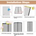 Magnetic Fly Screen Door, 90 x 210 cm, Latest Models, Fly Screen Balcony Door, No Drilling, Suitable for Balcony Doors, French Doors, Patio Doors Black