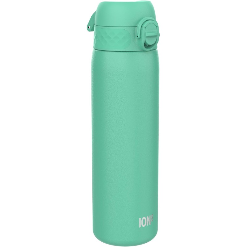 ION8 Lightweight Steel Water Bottle, 600 ml, Non-Insulated, Leak-Proof, One-Handed Opening, Secure Locking, Dishwasher Safe, Flip Lid, Carry Handle, Easy to Clean
