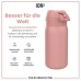 ion8 Kinder Trinkflasche, Edelstahl Leicht 400ml, Nicht Isoliert, Auslaufsicher, Einhandöffnung, Sichere Verriegelung, Spülmaschinenfest, Klappdeckel, Tragegriff, Leicht zu Reinigen