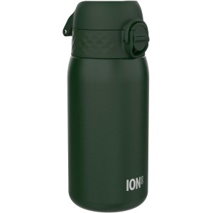 ion8 Kinder Trinkflasche, Edelstahl Leicht 400ml, Nicht Isoliert, Auslaufsicher, Einhandöffnung, Sichere Verriegelung, Spülmaschinenfest, Klappdeckel, Tragegriff, Leicht zu Reinigen