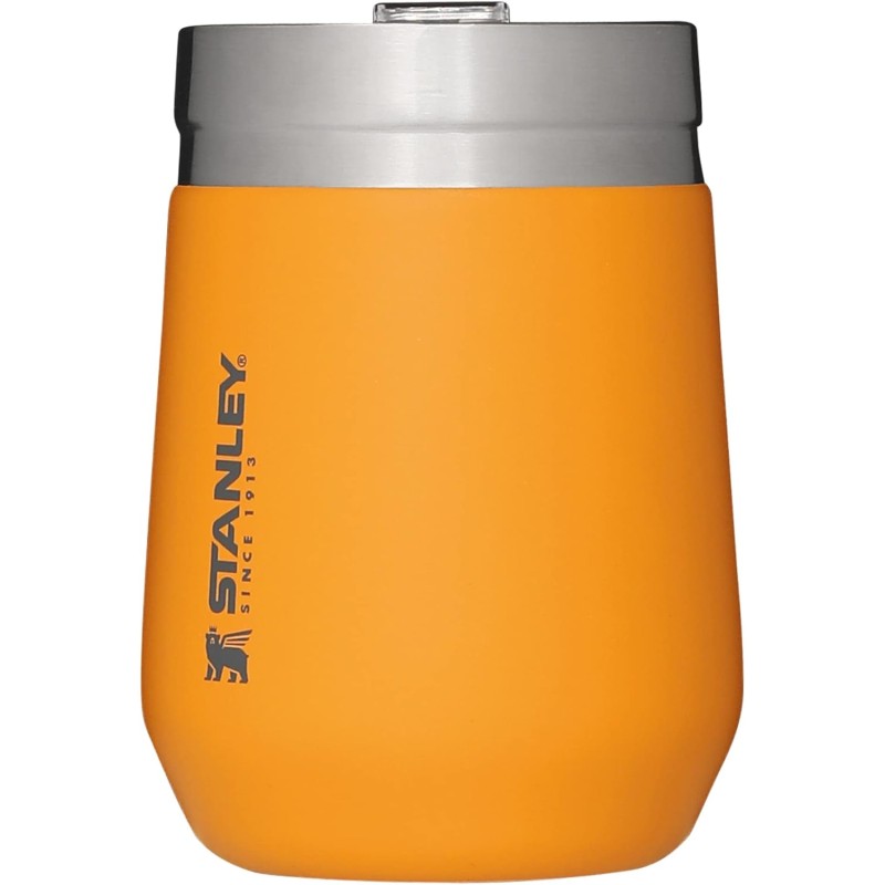 Stanley Go Everyday Tumbler 0.29 L - Stainless Steel Thermal Mug for Wine, Cocktails, Coffee, Tea - Keeps Cold / Hot for Hours - BPA-Free - Dishwasher Safe - Saffron