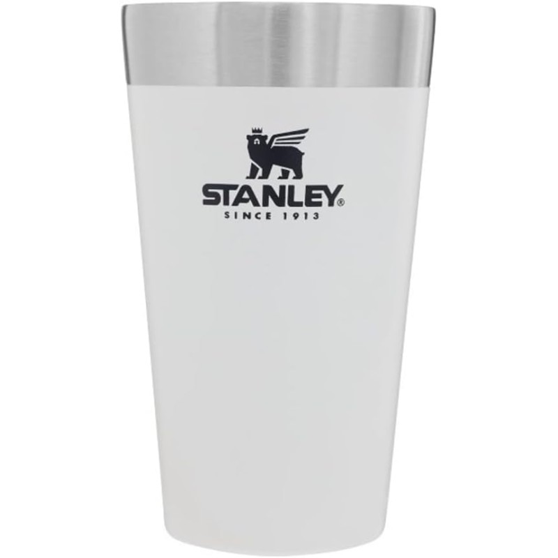 Stanley Adventure Stacking Beer Mug, 473 ml, Stainless Steel Thermal Mug Keeps Cold for 4 Hours, BPA-Free, Stackable Double-Walled, Vacuum Insulated Thermal Mug, Dishwasher Safe, Ash