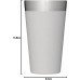 Stanley Adventure Stacking Beer Mug, 473 ml, Stainless Steel Thermal Mug Keeps Cold for 4 Hours, BPA-Free, Stackable Double-Walled, Vacuum Insulated Thermal Mug, Dishwasher Safe, Ash