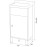 Negrari 5003PKCAM Mini PVC Resin Outdoor / Indoor Bathroom Sink with Storage Cabinet L42 x D34 x H80 cm, White, Small