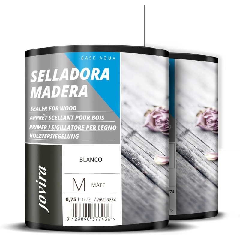 JOVIRA PINTURAS Water-Based Wood Sealant. Special Wood Primer (2 x 750 ml).