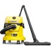Kärcher WD 2-18 Cordless Wet/Dry Vacuum Cleaner with Filter, Joint and Wet/Dry Suction Nozzle, 225 Watt, Plastic Container: 12 L, Suction Hose: 1.8 m, without Battery, No Charger, Yellow