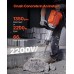 VEVOR High Performance Concrete Breaker Demolition Hammer 2200 W, 1-1/8 Inch / 28.6 mm Electric Demolition Hammer, Drill Hammer Concrete Hammer 1400 BPM, Includes Pointed Chisel, Flat Chisel, for