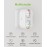 GHome Smart Smart Socket, Wi-Fi Smart Plug, Timer Socket, Voice Control, Compatible with Alexa and Google Home, Remote Control via App, 1 Piece Double Socket