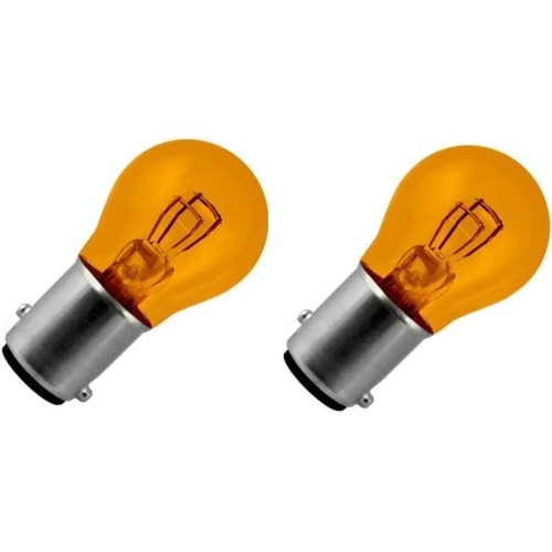 cyclingcolors 2 x bulbs 12 V 21/5 W BAY15D orange light bulb indicator car motorcycle