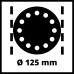 Einhell Random Orbital Sander TC-RS 425 E (425 W, Sanding Disc Diameter 125 mm, Max. Vibration Speed 26,000 rpm, Oscillating Circuit 2.5 mm, Including Sandpaper 1x P60, P80, P120)