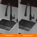 Ibergrif M84040B Kitchen Sink 40 x 40 cm Undermount Sink with Drain Filter Stainless Steel