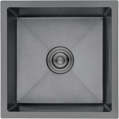 Ibergrif M84040B Kitchen Sink 40 x 40 cm Undermount Sink with Drain Filter Stainless Steel