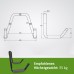 Amig - Tool Hooks for Garage, Garden or Bicycles | Wall Mount | Steel | Non-Slip Rubber Coating | Load Capacity: 35kg