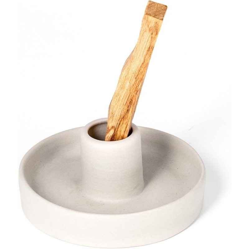 IMEEA Ceramic Incense Holder Incense Burner Palo Santo Burner Scented Wood Stand Ash Catcher for Palo Santo Sticks