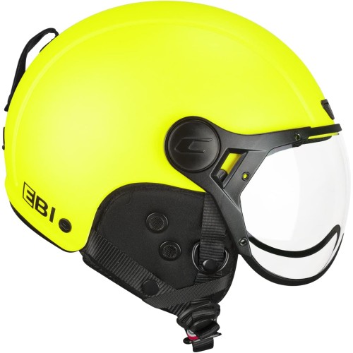 CGM Unisex - Adult EBI Ski Helmet, Neon Yellow Matt, S (55-56 cm)