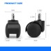 Set of 5 Office Chair Wheels, Replacement Hard Floor Castors for Gaming Chairs, Swivel Chairs, Wheels, Clean Rolling Chair Castors, Ideal for Parquet, Laminate, Tile and Stone Floors