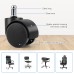 Set of 5 Office Chair Wheels, Replacement Hard Floor Castors for Gaming Chairs, Swivel Chairs, Wheels, Clean Rolling Chair Castors, Ideal for Parquet, Laminate, Tile and Stone Floors