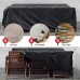 Aipwerer Garden Furniture Cover, Waterproof, Tarpaulin for Garden Furniture, Winterproof, 420D Protective Cover for Garden Table, Garden Furniture, Table, Rectangular (Black, 325 x 208 x 58 cm, 420D)