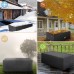 Aipwerer Garden Furniture Cover, Waterproof, Tarpaulin for Garden Furniture, Winterproof, 420D Protective Cover for Garden Table, Garden Furniture, Table, Rectangular (Black, 325 x 208 x 58 cm, 420D)