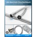 YEAUPE PRO Alcachofa Grande con filtro (130 mm de diámetro) Alcachofa alta presión 6 tipos de chorro, Alcachofa Antical Cromo con manguera 1,6M,