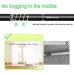HARRMS 16 mm Extendable Curtain Pole, Matte Black, 76-116 cm, Curtain Rod Panel Curtain Pole, 1 Rail, Wall Mounted with Brackets and Finials for Blackout Curtains, Outdoor Curtains